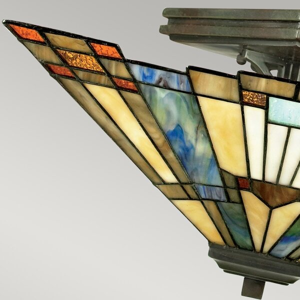 Elstead QZ-INGLENOOK-SF - Plafonieră Tiffany INGLENOOK 2xE27/60W/230V