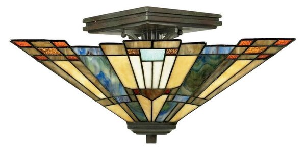 Elstead QZ-INGLENOOK-SF - Plafonieră Tiffany INGLENOOK 2xE27/60W/230V