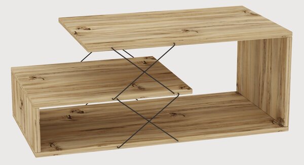 Masuta de cafea Cayenne, Alb - Gri - Crem, 100x40x50 cm