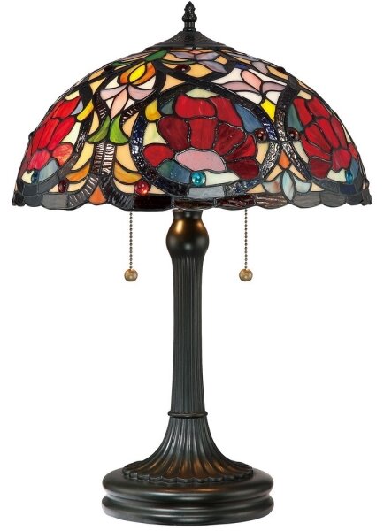 Elstead QZ-LARISSA-TL - Lampă de masă Tiffany LARISSA, 2xE27/60W/230V