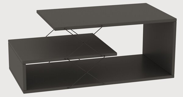 Masuta de cafea Cayenne, Alb - Gri - Crem, 100x40x50 cm