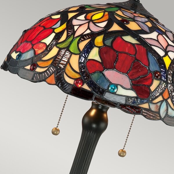 Elstead QZ-LARISSA-TL - Lampă de masă Tiffany LARISSA, 2xE27/60W/230V