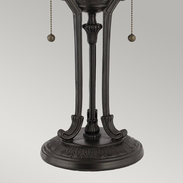 Elstead QZ-INDUS-TL - Lampă de masă INDUS 2xE27/60W/230V, sticlă chihlimbar