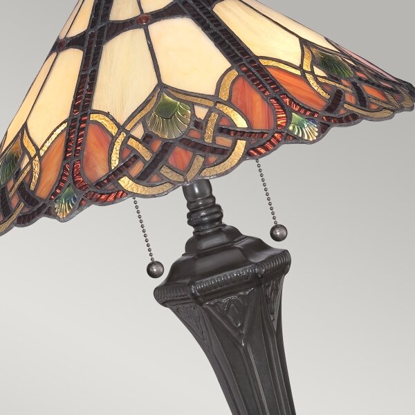 Elstead QZ-CAMBRIDGE-TL - Lampă de masă Tiffany BELLE 2xE27/75W/230V