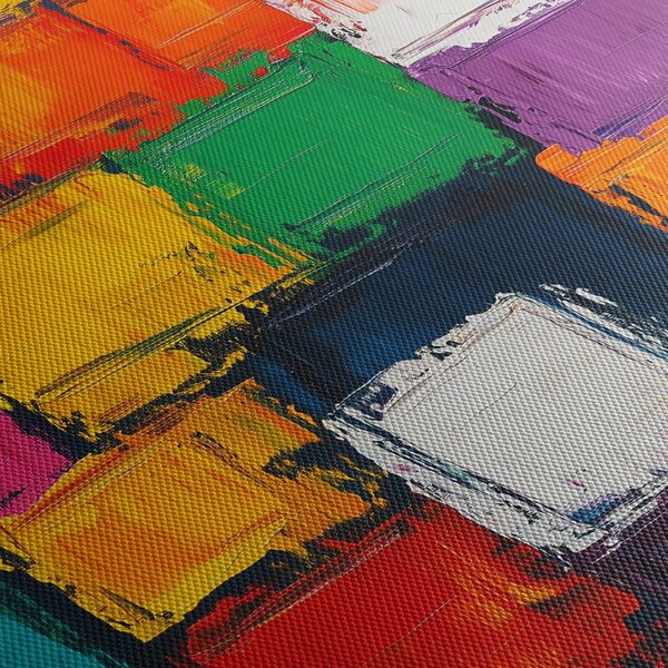 Tablou - Pictură cu pătrate colorate (90x60 cm)