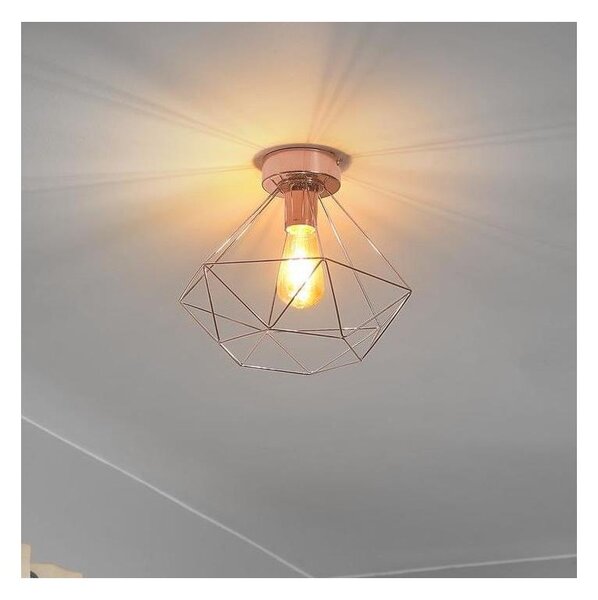 Eglo 79256 - Plafonieră BYRON 1xE27/60W/230V, cu finisaj cupru