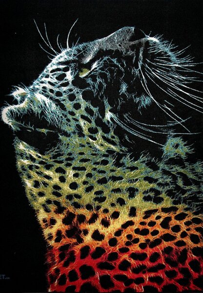 Covor Modern, Kolibri Black Leopard, Diverse Dimensiuni, 2300 gr mp