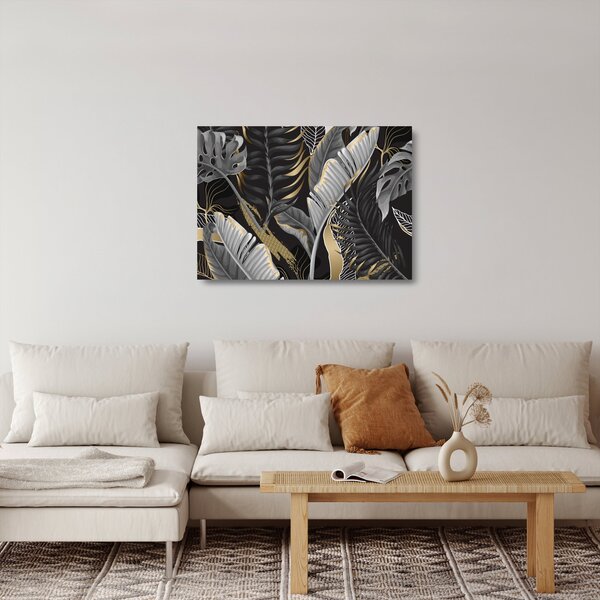 Tablou pe sticlă - Jungla de aur (70x50 cm)