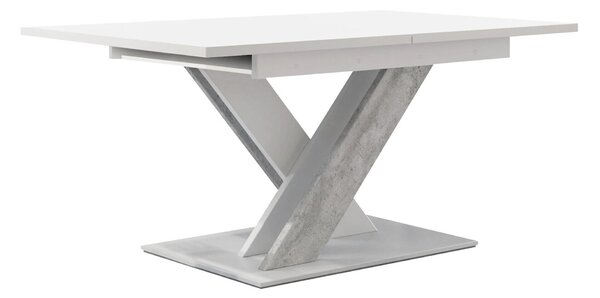 Masă Decium, Beton, Alb, 76x80x140cm, 56 kg