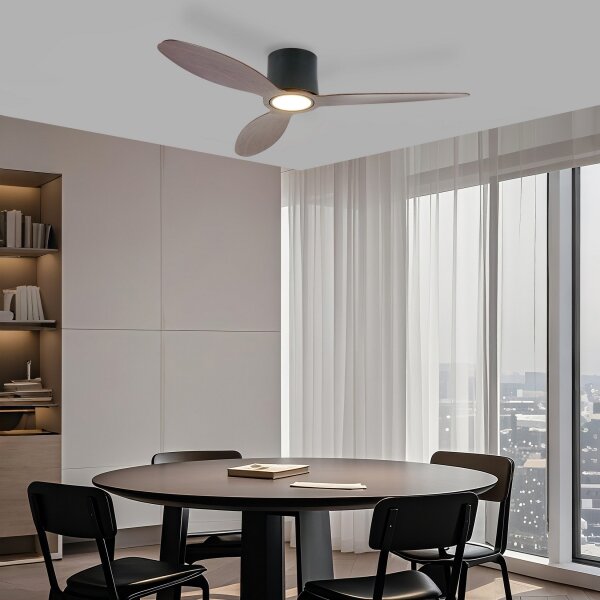 ZEVENTI - Ventilator de tavan LED VENTORA LED/24W/230V Wi-Fi Tuya negru/nuc +telecomandă