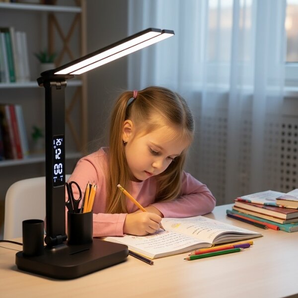 Lampă de birou LED reîncărcabilă, dimabilă, NOBLITE P LED/5W/5V 3000/4000/6000K 2200mAh, neagră