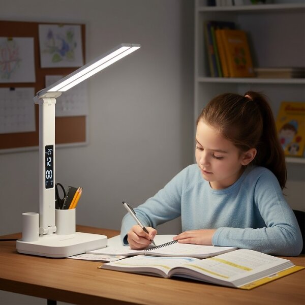 NOBLITE P Lampă de birou LED reîncărcabilă, dimabilă, 5W/5V, 3000/4000/6000K, 2200 mAh, albă