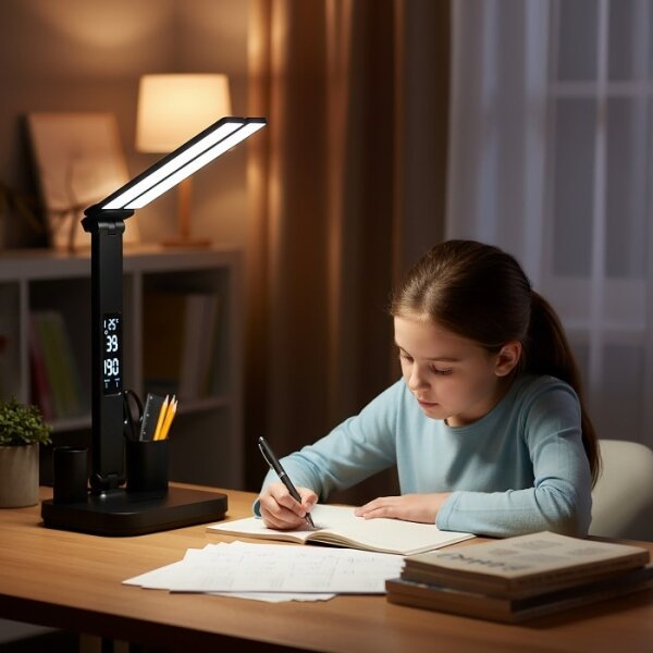 Lampă de birou LED reîncărcabilă, dimabilă, NOBLITE P LED/5W/5V 3000/4000/6000K 2200mAh, neagră