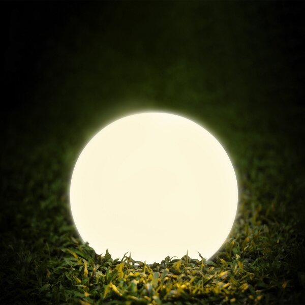 Lampă solară LED KULA, 3,2 V, temperaturi de culoare 3000/4000/6500 K, diametru 30 cm, baterie 600 mAh, protecție IP65, albă