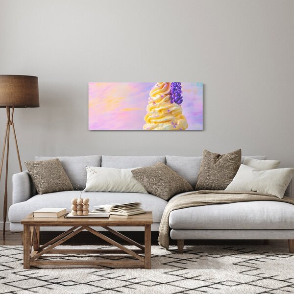 Tablou - Înghețată cu lavandă (120x50 cm)