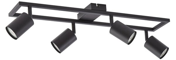 Plafoniere Lindby, Bravius, reglabil, Negru, Camera de zi, Metal