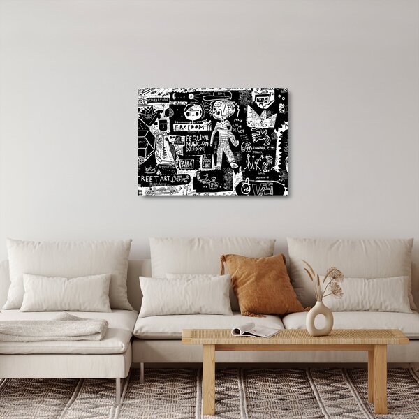 Tablou pe sticlă - Graffiti (70x50 cm)