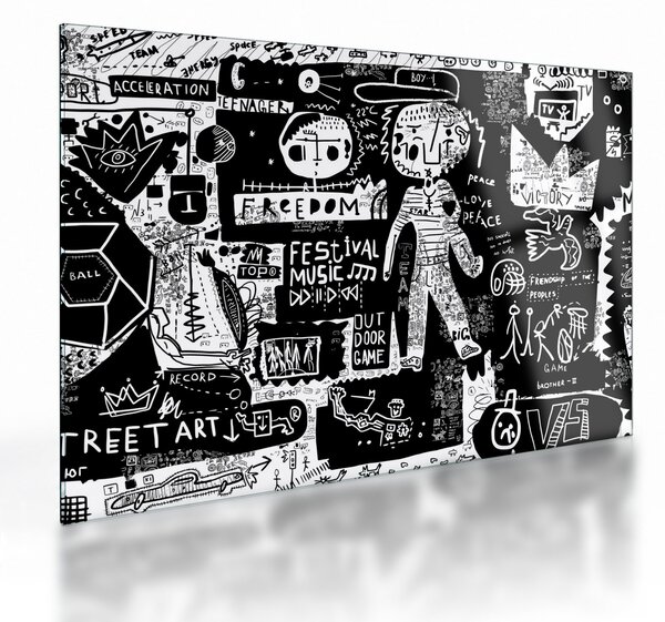 Tablou pe sticlă - Graffiti (70x50 cm)
