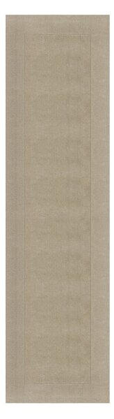 Covor tip traversă bej din lână 60x230 cm – Flair Rugs