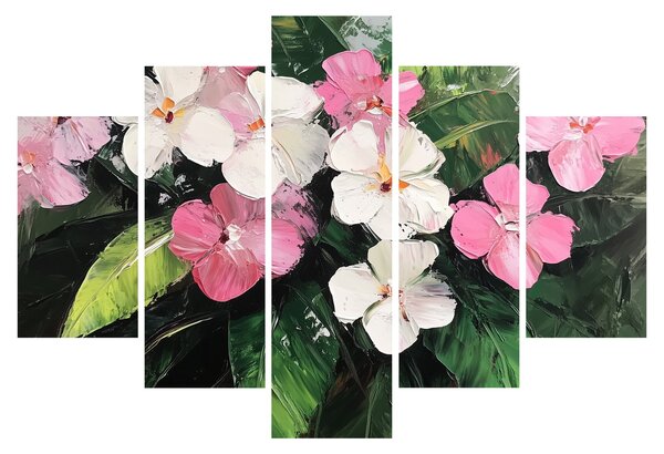 Tablou - Flori roz și albe (150x105 cm)