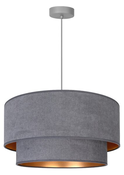 Lustră Pendul Duolla, Boho, Gri, dormitor, Țesătură / Textil, Viața tânără