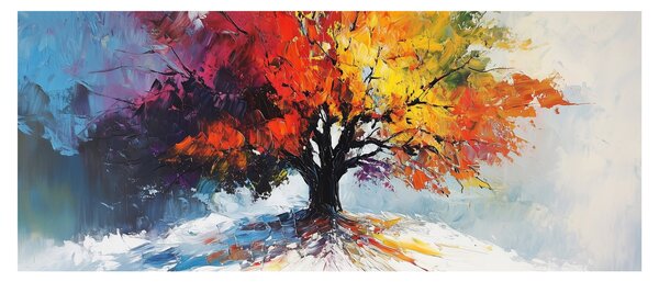 Tablou - Copac multicolor (120x50 cm)