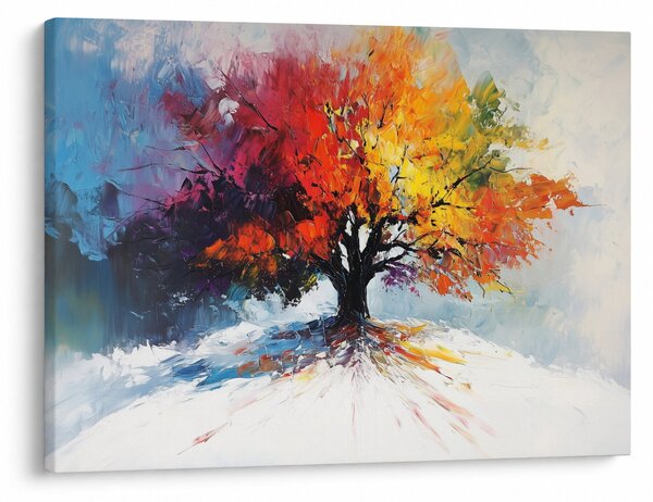 Tablou - Copac multicolor (70x50 cm)