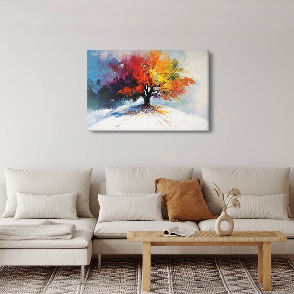 Tablou - Copac multicolor (90x60 cm)