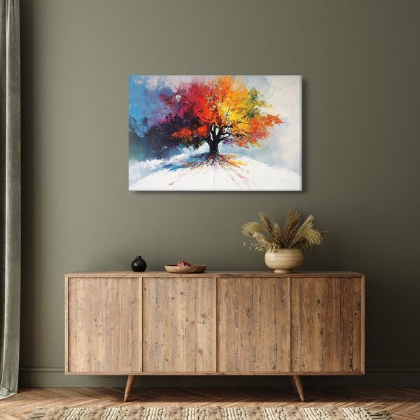 Tablou - Copac multicolor (90x60 cm)