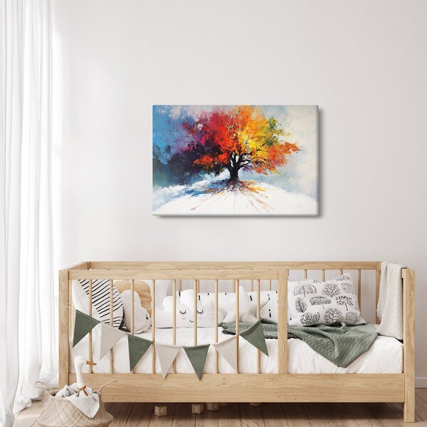 Tablou - Copac multicolor (90x60 cm)