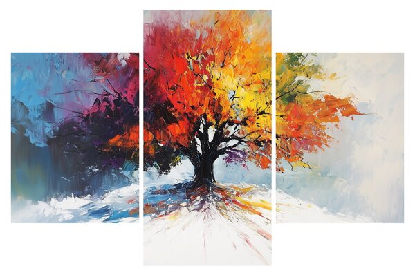 Tablou - Copac multicolor (90x60 cm)