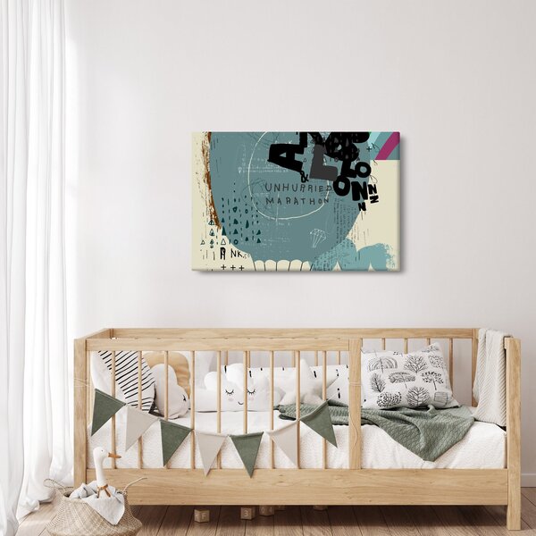 Tablou - Flying balon cu curcubeu (90x60 cm)