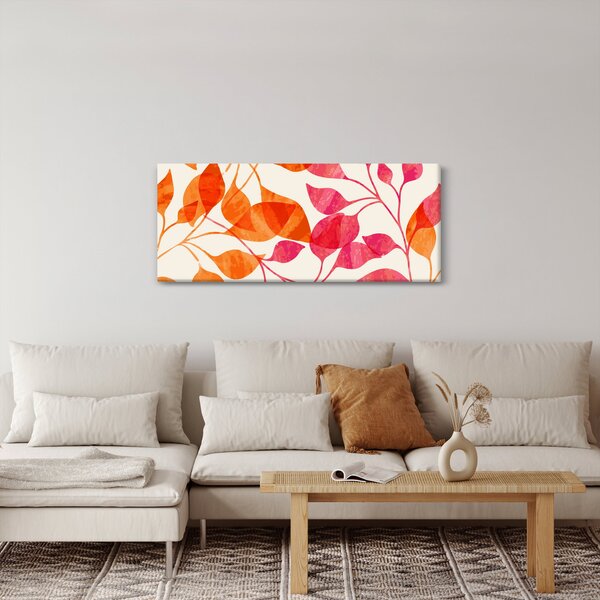 Tablou - Frunze portocalii (120x50 cm)