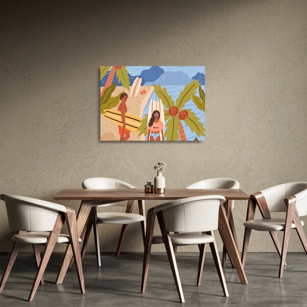 Tablou pe sticlă - Bucură-te de viață (70x50 cm)