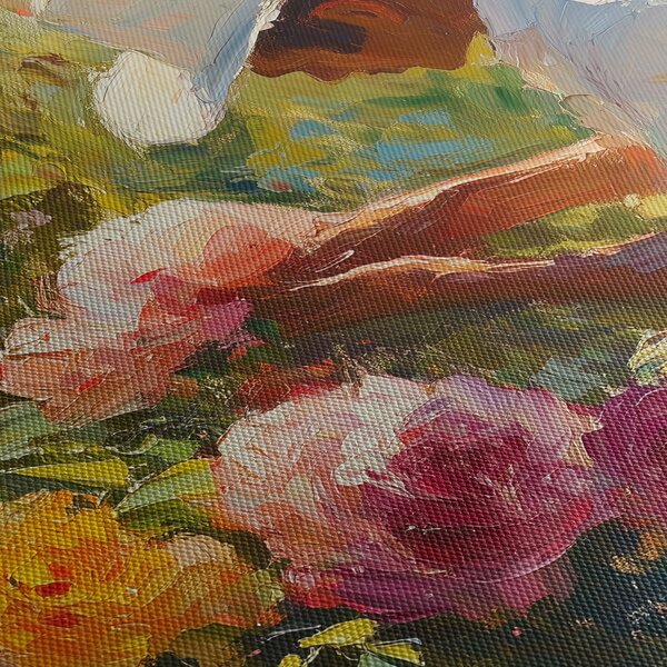 Tablou - Grădinar (cu ceas) (90x30 cm)