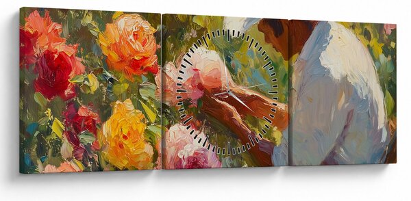 Tablou - Grădinar (cu ceas) (90x30 cm)
