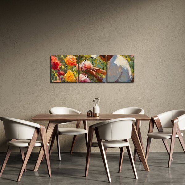Tablou - Grădinar (cu ceas) (90x30 cm)