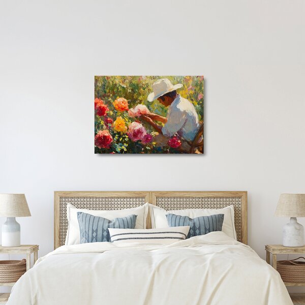 Tablou pe sticlă - Grădinar (70x50 cm)