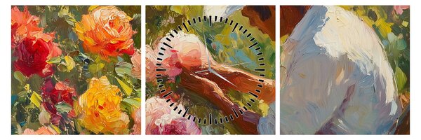 Tablou - Grădinar (cu ceas) (90x30 cm)