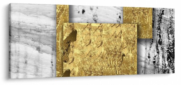 Tablou - Pătrate de aur N⁰1 (120x50 cm)