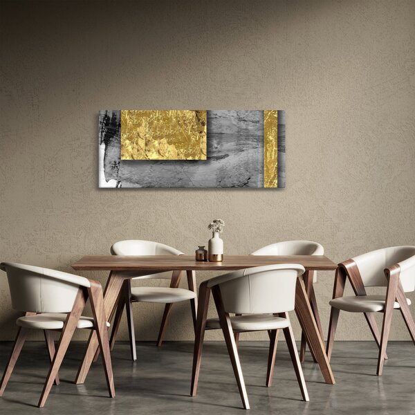 Tablou - Pătrate de aur N⁰2 (120x50 cm)