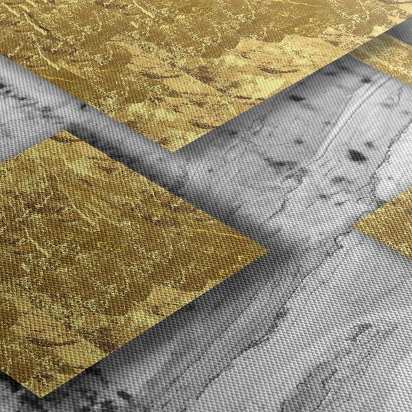 Tablou - Pătrate de aur N⁰3 (120x50 cm)