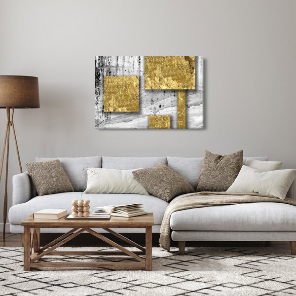Tablou - Pătrate de aur N⁰3 (90x60 cm)
