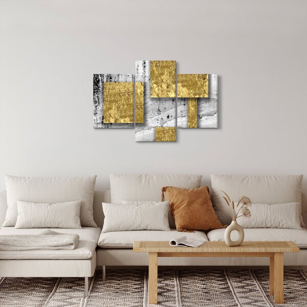 Tablou - Pătrate de aur N⁰3 (90x60 cm)
