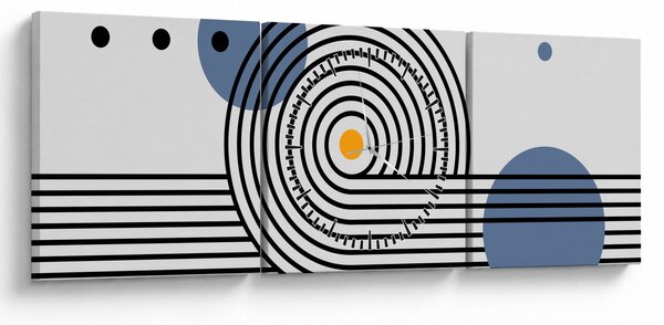 Tablou - Abstracție minimalistă N⁰1 (cu ceas) (90x30 cm)