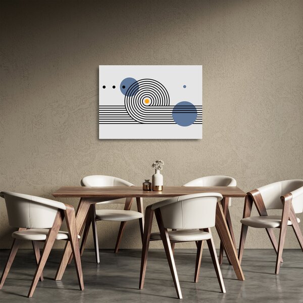 Tablou pe sticlă - Abstracție minimalistă N⁰1 (70x50 cm)