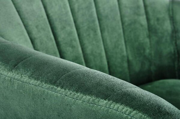 Scaun K429, verde/negru, stofa catifelata/metal, 58x53x80 cm