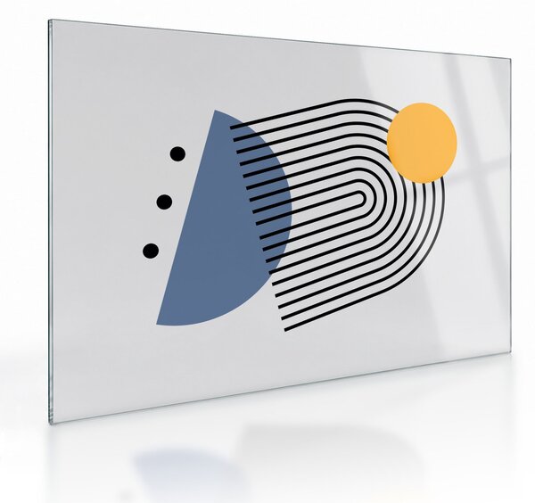 Tablou pe sticlă - Abstracție minimalistă N⁰2 (70x50 cm)