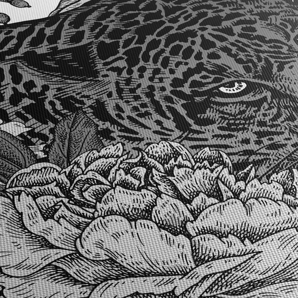 Tablou - Grădină exotică (cu ceas) (90x30 cm)