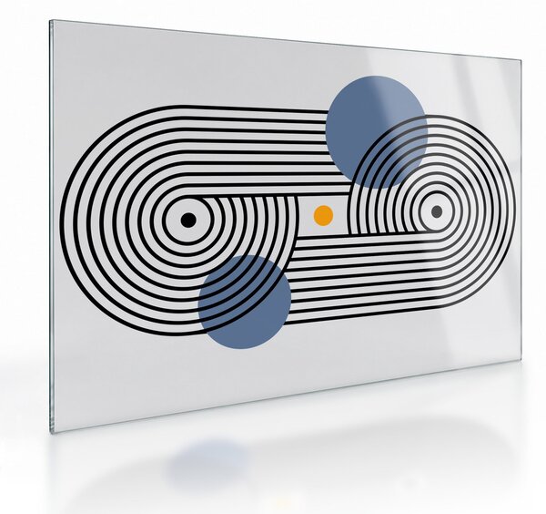 Tablou pe sticlă - Abstracție minimalistă N⁰3 (70x50 cm)